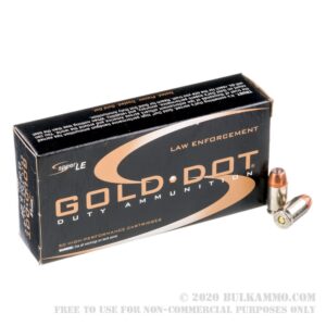 50 Rounds of 45 GAP Ammo by Speer Gold Dot - 200gr JHP