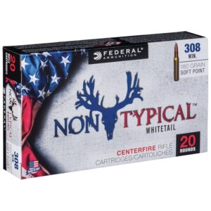 FEDERAL NON-TYPICAL 308 WINCHESTER AMMO 180 GRAIN SOFT POINT – 308DT180