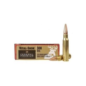 FEDERAL VITAL-SHOK 308 WINCHESTER AMMO 150 GRAIN BARNES TSX-BULLET